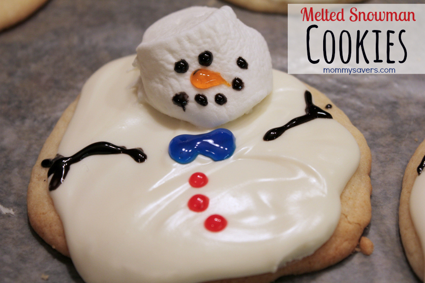 Melfted Snowman Cookies