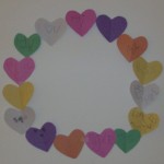 Paper Conversation Heart Wreath Kids Craft