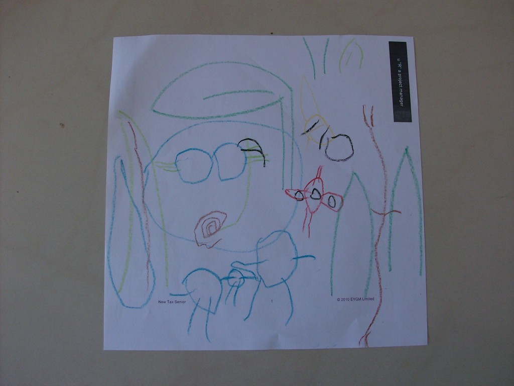 Kids Craft Scene Drawing Bugs complete