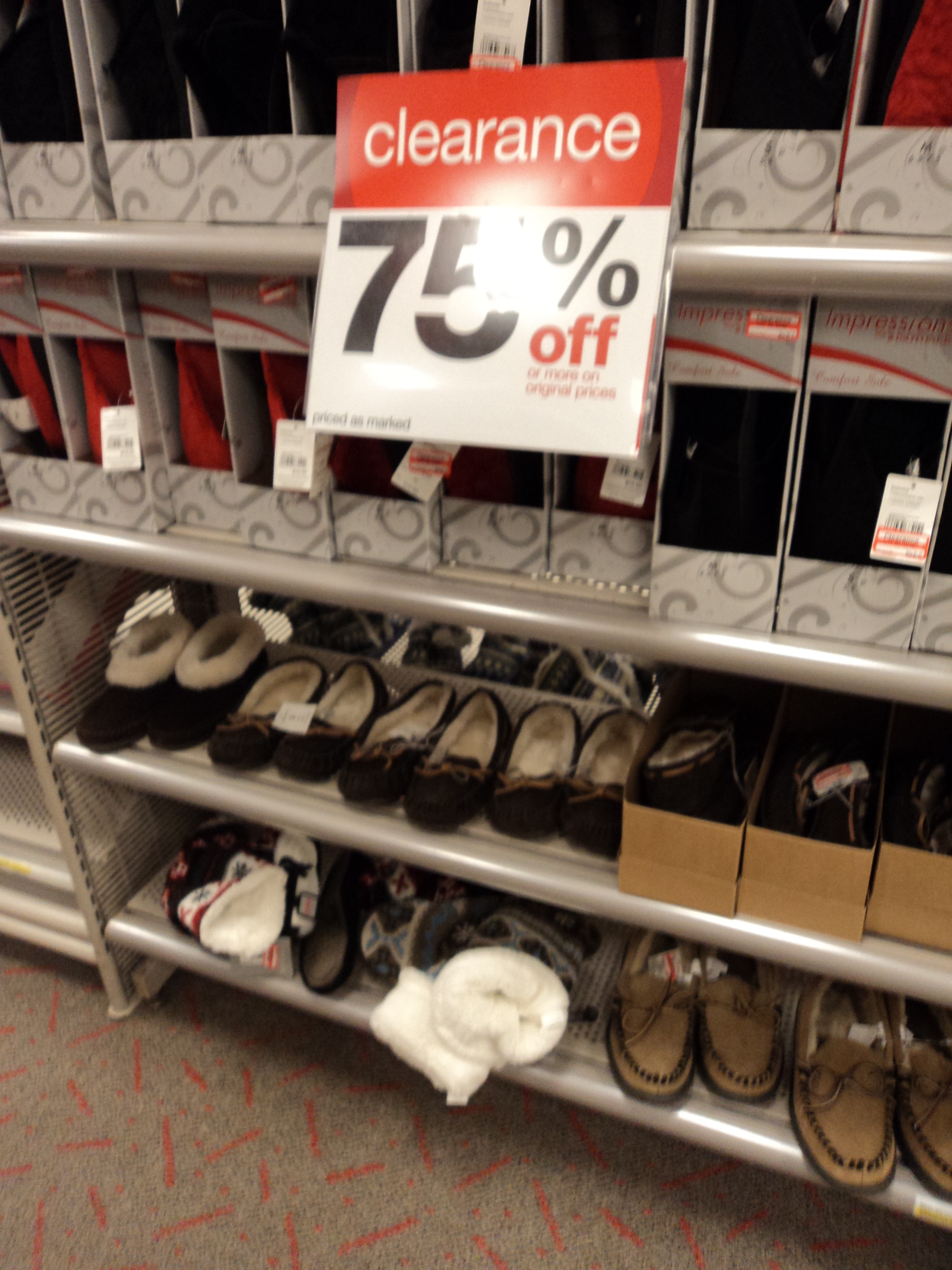 Target shoe clearance