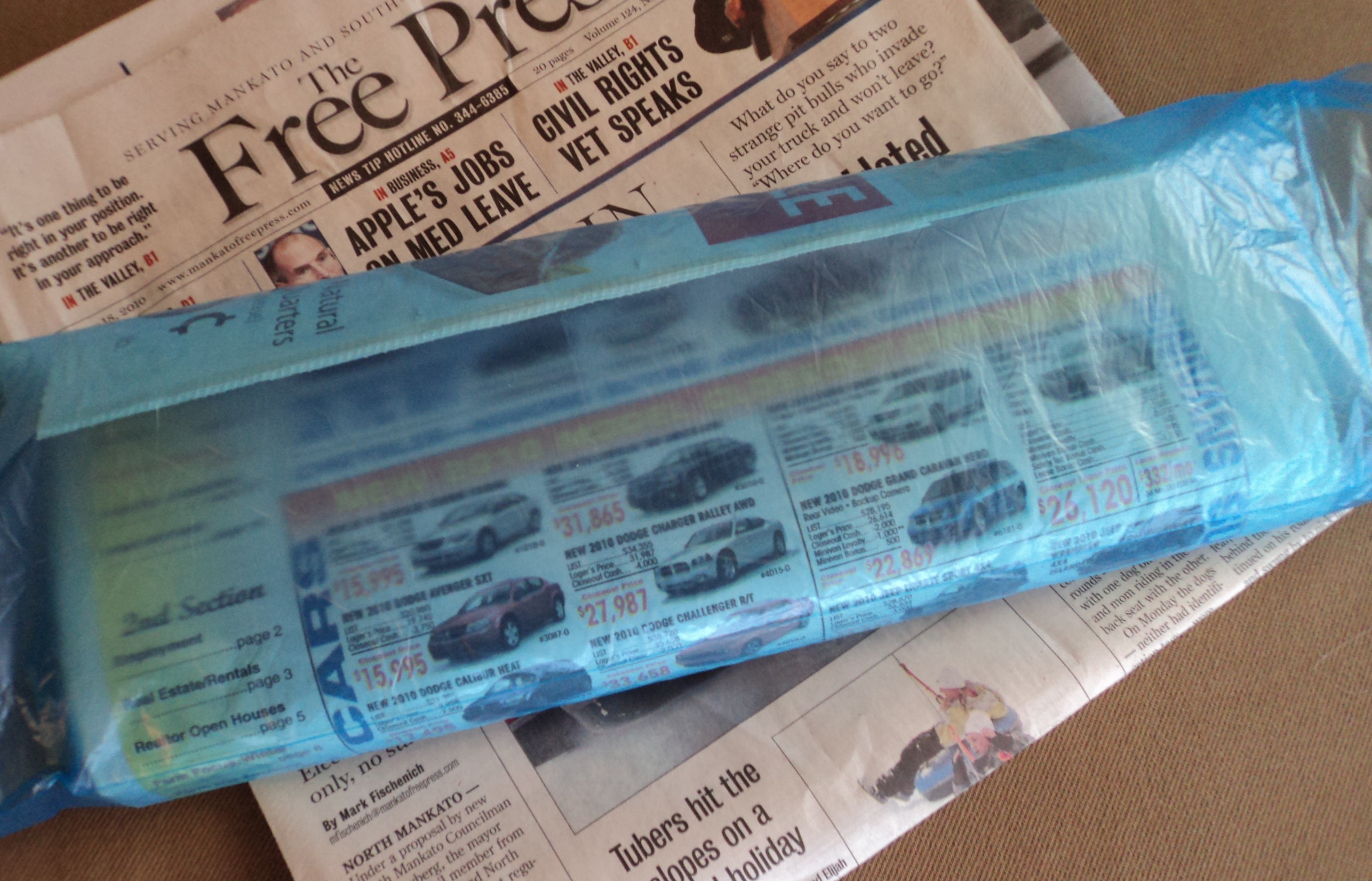 plastic newspaper bag