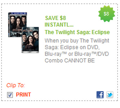 twilight coupon dvd