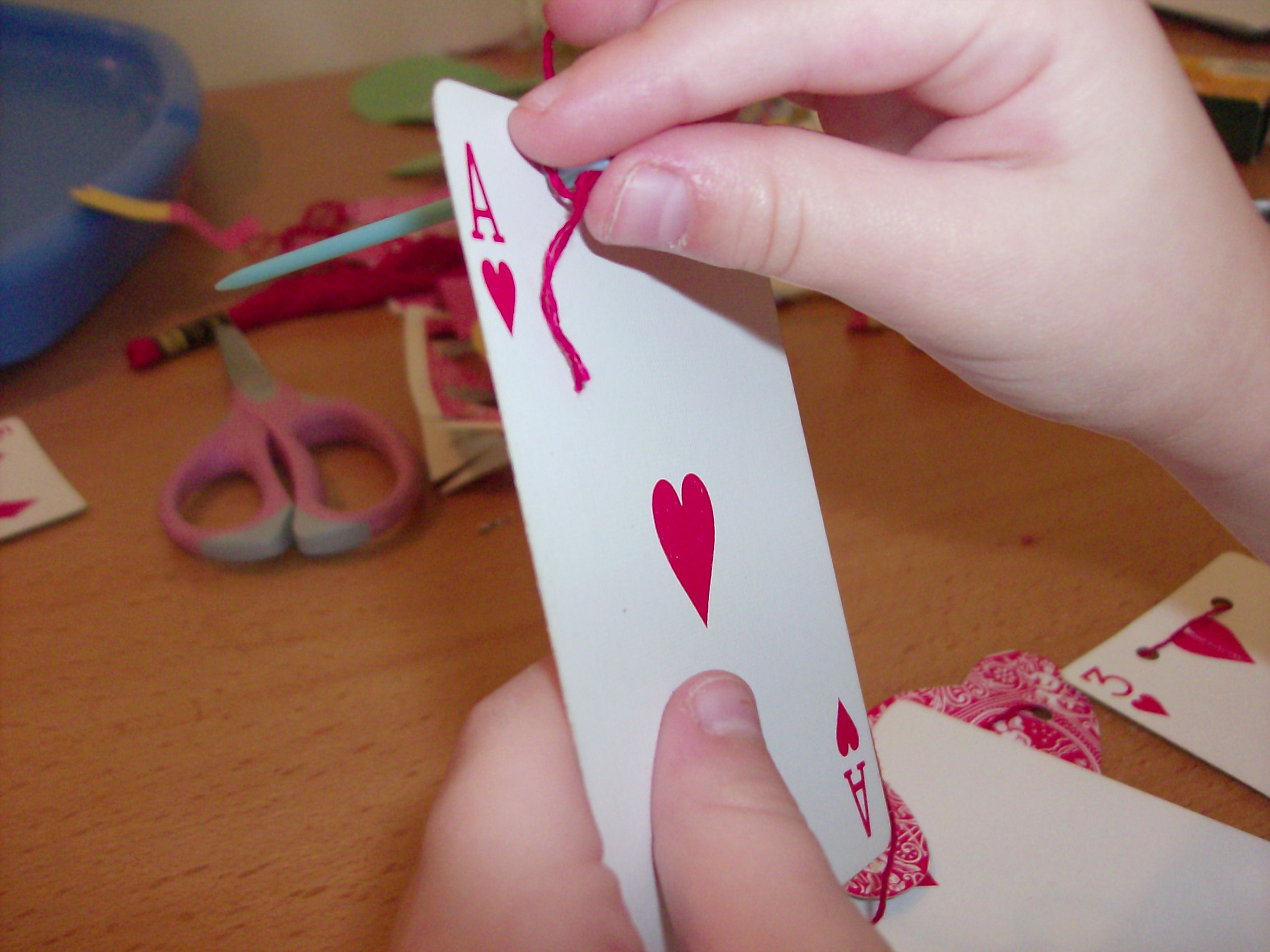Kids Valentine's Day Crafts: Deck of Cards, Playing Card Banner and Hug Me Valentines ...
