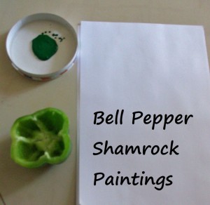 bell pepper shamrock paintings st. patrick's day green pepper