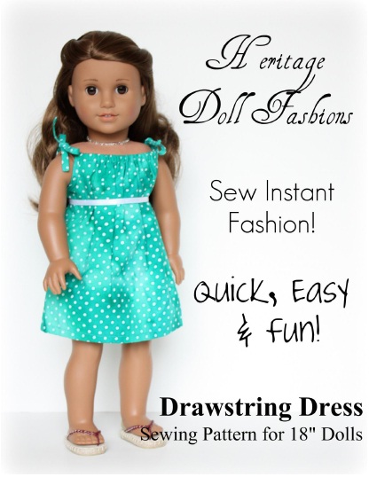 Right now you can download a free dress pattern for any 18 doll courtesy of
