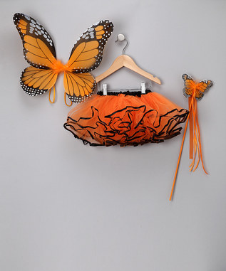 orange butterfly tutu set zulily