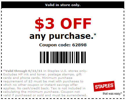 staples printable coupon