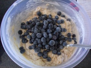 Frugal Foreigner blueberry muffins