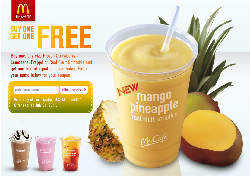 mcdonalds bogo smoothies