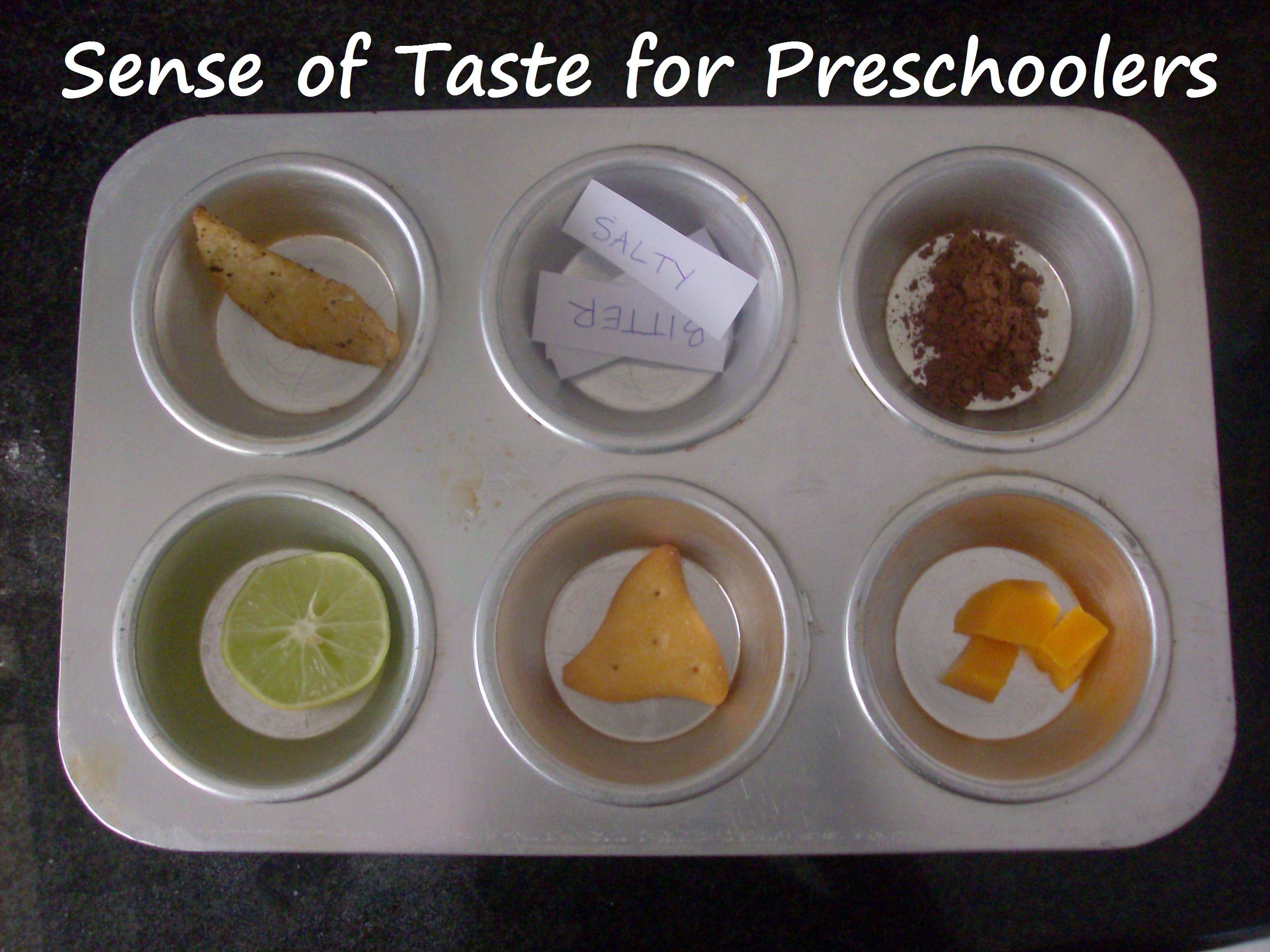 muffin tin meal sense of taste activity