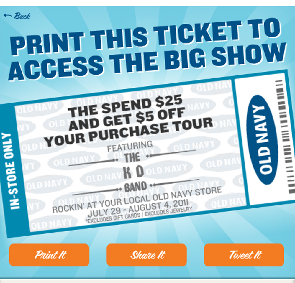 oldnavy old navy hottest ticket