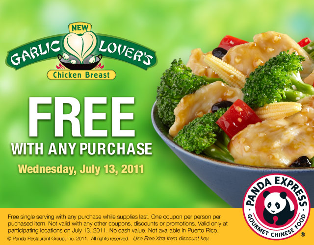panda express free garlic lovers