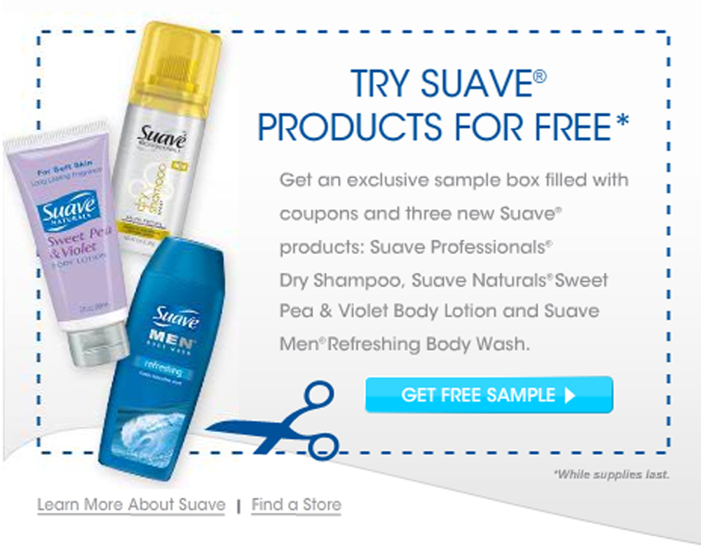 suave sample pack