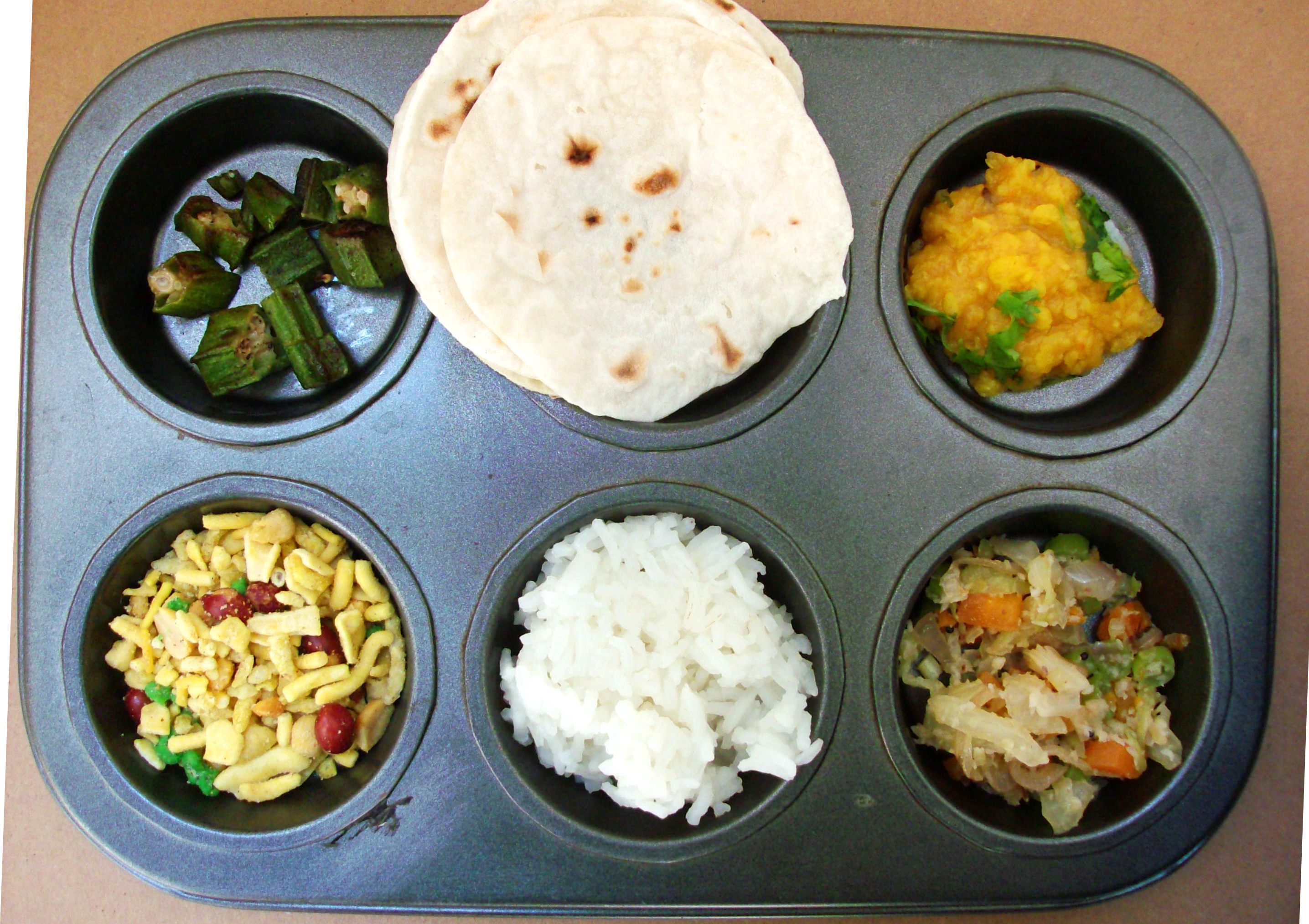 Muffin Tin Meal: Indian Food