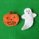 Homemade Halloween Felt Hairclips