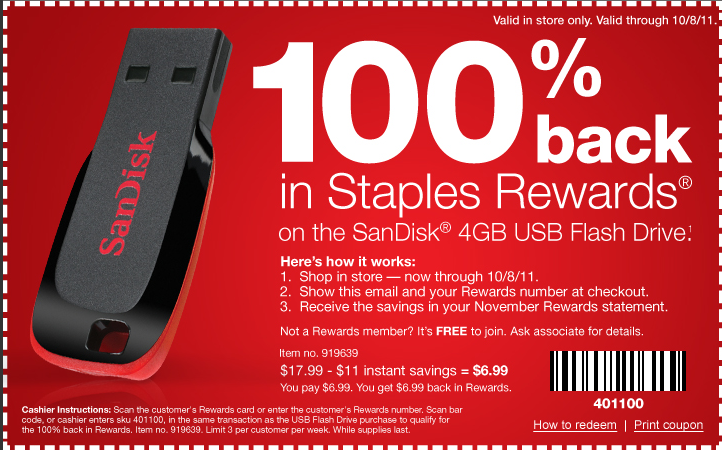 staples-free falshdrive