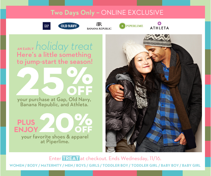 Gap, Old navy, Banana Republic, Piperlime