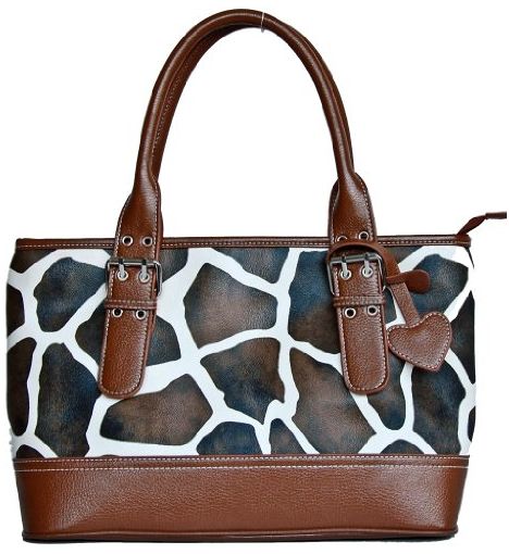 Brown Giraffe Shoulder Tote