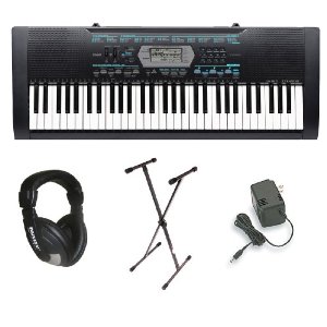 Casio CTK-2100 61-Key Portable Keyboard Package with Headphones, Stand & Power Supply