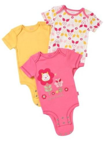 Disney Cuddly Bodysuit - Winnie The Pooh "Floral Faces" 3-Pack