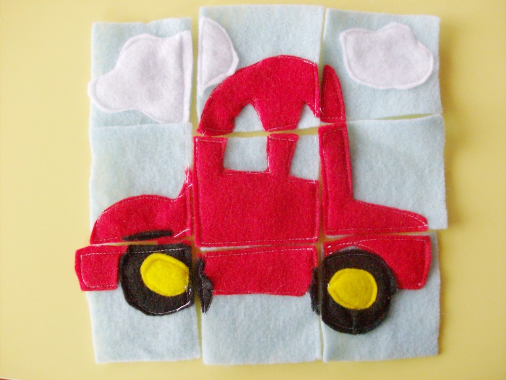 Homemade Gift Felt Puzzles Car