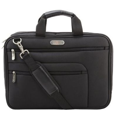 Kenneth Cole "On The Double'' Top Zip Portfolio/Computer Case
