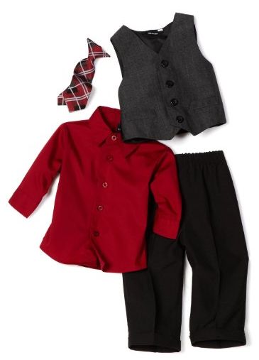 Nautica Dress Up Baby-Boys Infant Windowpane Vest Set