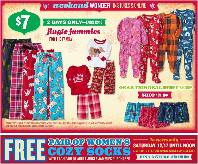 Old Navy Weekend Wonder - Jingle Jammies