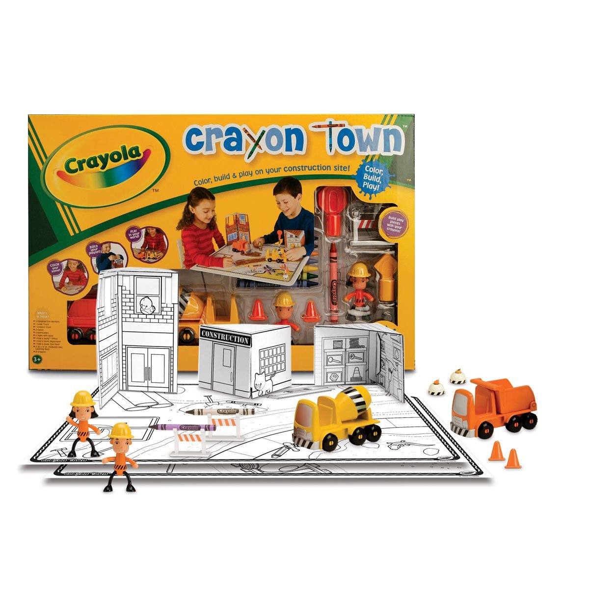 Wild Planet Crayola Crayon Town Large Mat Construction Set