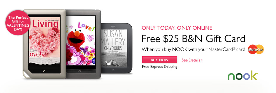 nook barnes and noble mastercard deal
