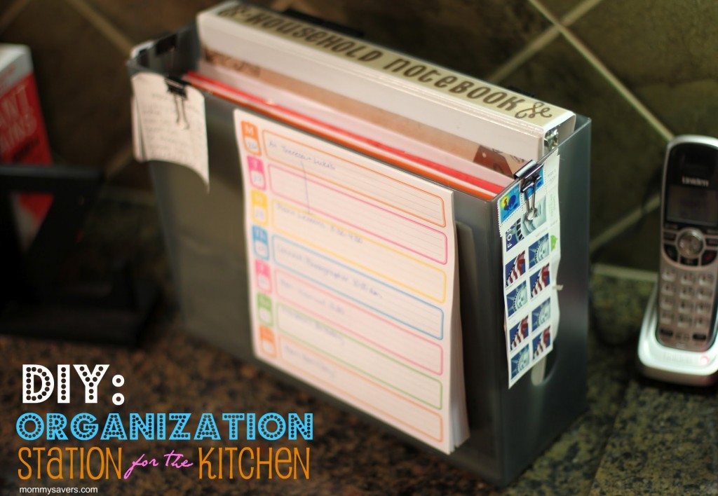kitchen paper organization station