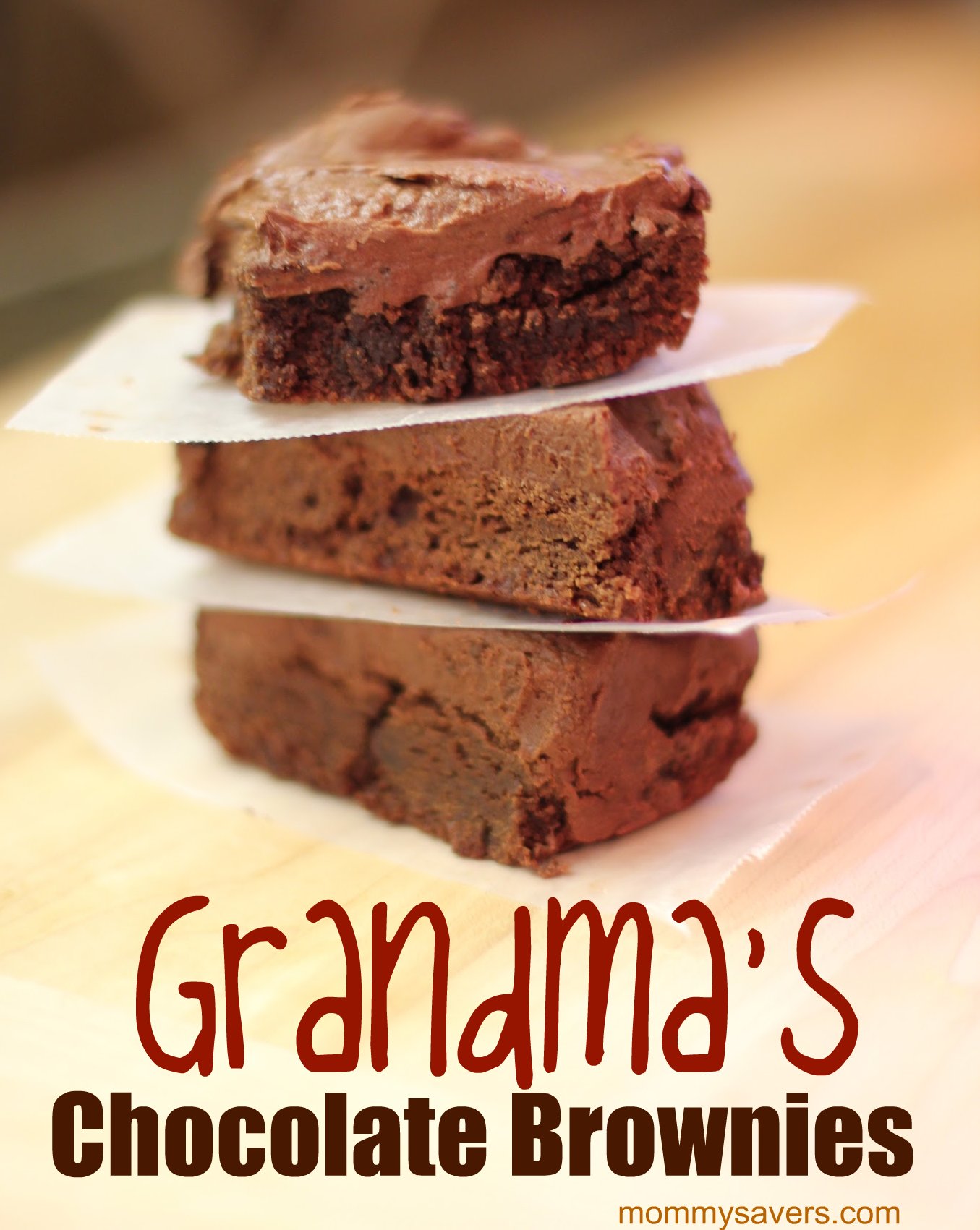 Grandma's Yummy Chocolate Brownies Mommysavers