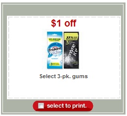 dentyne gum target coupon