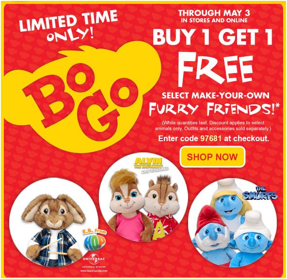 Build a Bear BOGO Deal