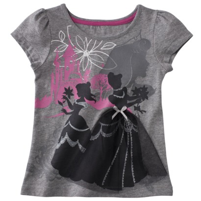 Disney® Toddler Girls Short-Sleeve Fairytale Tee - Grey - Target