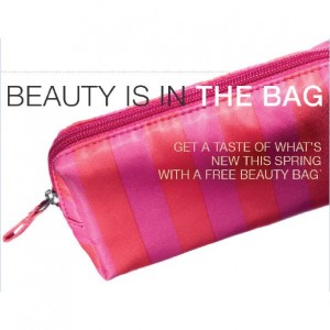 target spring beauty bag free sample