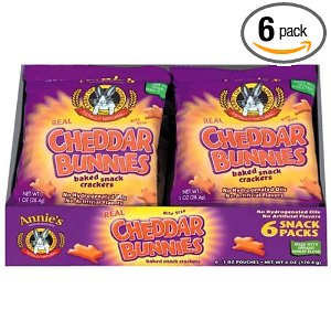 Annie's Homegrown Cheddar Bunnies Baked Crackers, 1-Ounce Snack Packs in 6-Count Boxes - Amazon