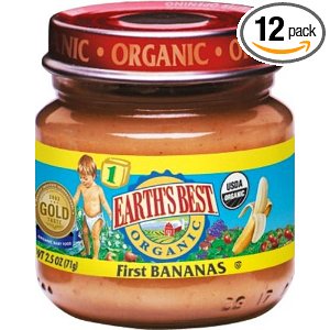 Earth's Best Organic 1st Bananas, 2.5 Ounce Jars (Pack of 12)