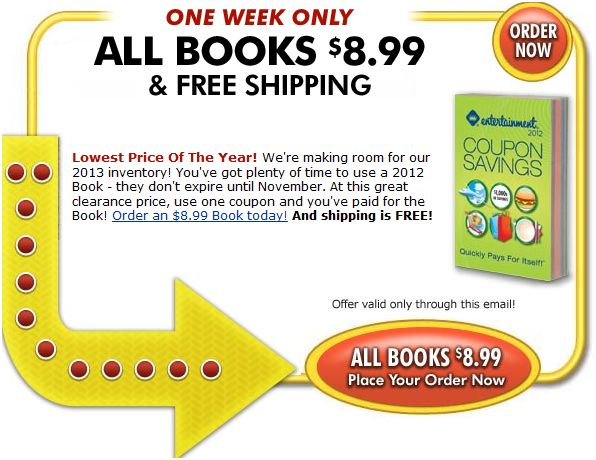 Entertainment Book 2012 Sale