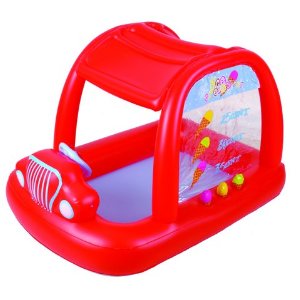 Inflatable Ice Cream Car Children's Kiddie Splash Pool with Sun Shade