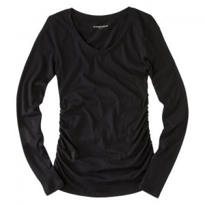 Liz Lange® for Target® Maternity Long-Sleeve Ruched Basic Tee - Assorted Colors