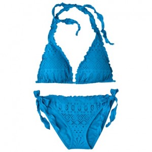 Mossimo® Womens Crochet Halter 2-Piece Swimsuit