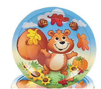 Fall Critters Dessert Plates