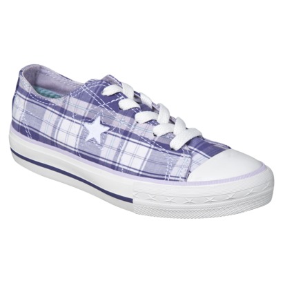 Kid's Converse® One Star® Plaid Oxford - Purple