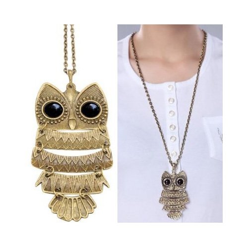 vintage owl necklace