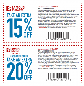 famous footwear coupons