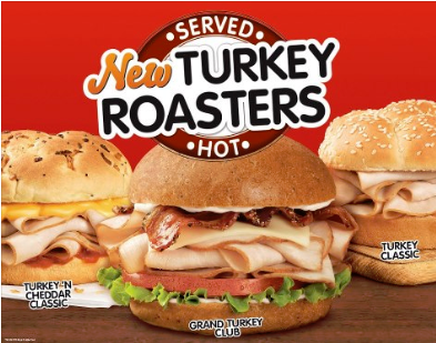 arby's turkey roasters sandwich