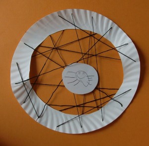 paper plate spider web homemade fall decorations