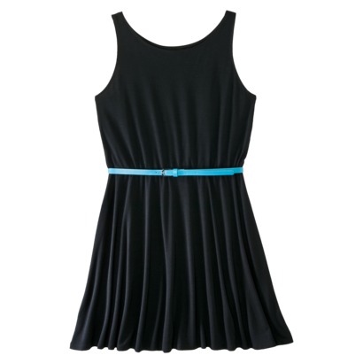 Xhilaration Juniors Belted Skater Dress - Assorted Colors