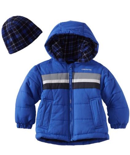 Amazon Deals - Toddler Boys London Fog Jacket and Hat Set